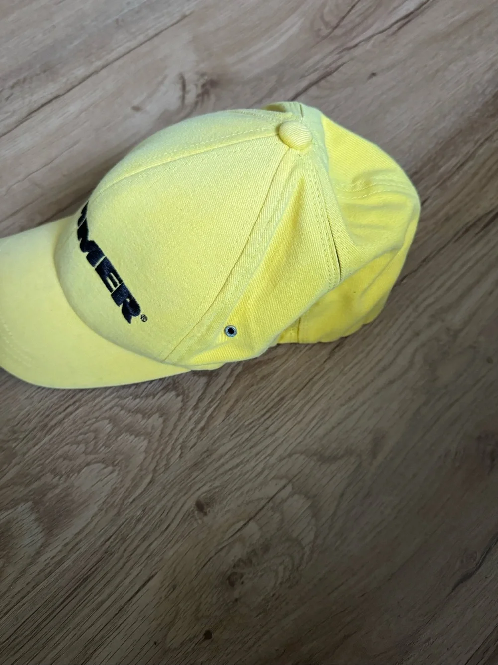 Kids' Yellow Baseball Cap with Black Logo - Casual Sun Hat